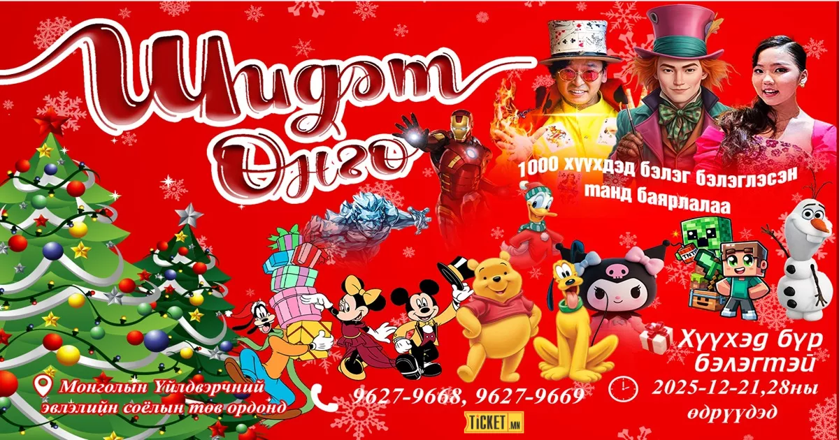 "ШИДЭТ ӨНГӨ" Шинэ жил